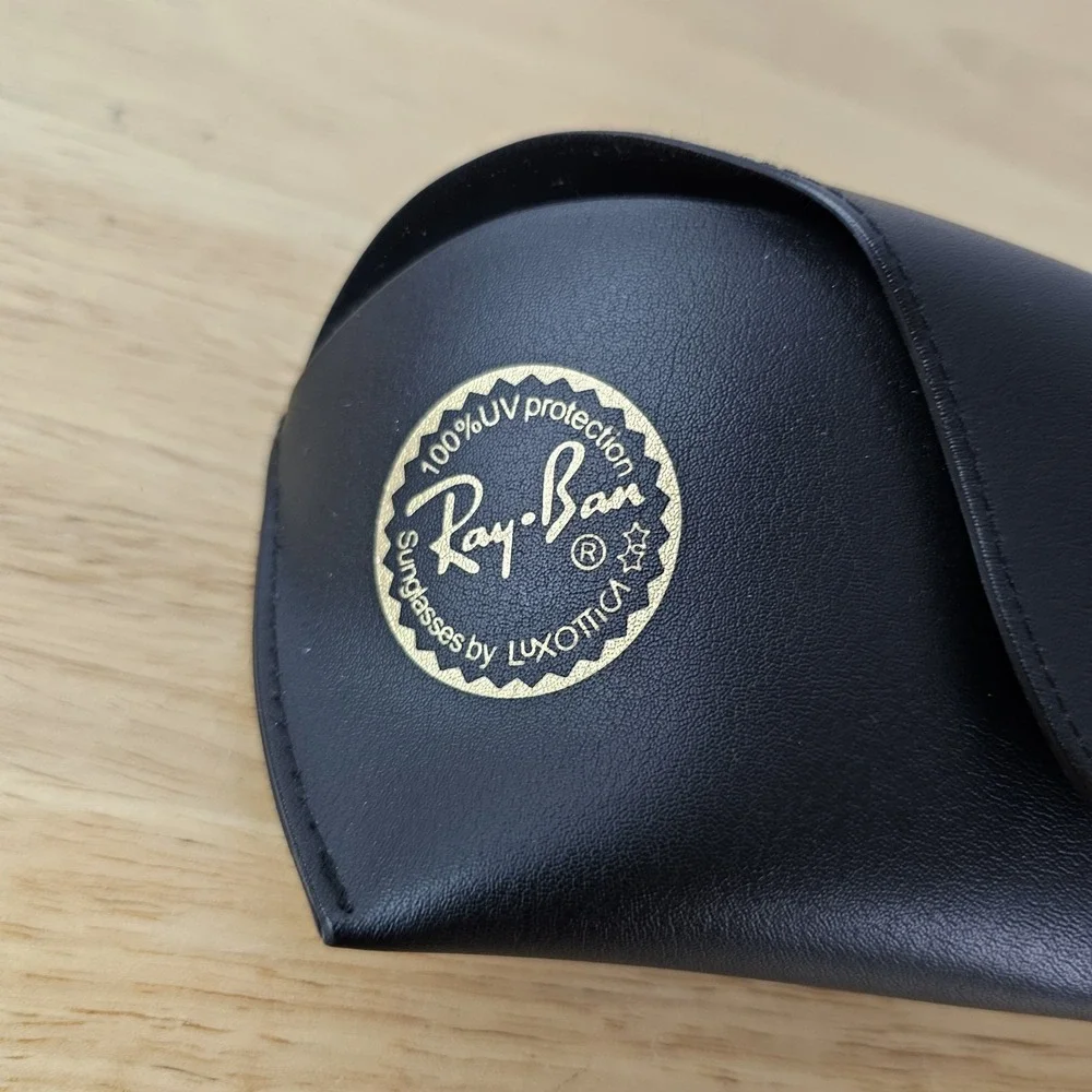 Ray-Ban Sunglasses Case Only‎ Black Snap Closure Travel Glasses Holder